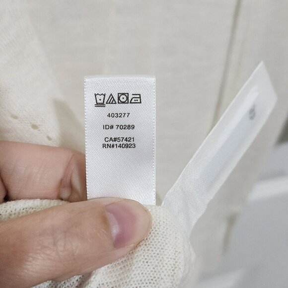 Loft Petite Women's XSP Ivory Embroidered Tassled 3/4 Sleeve Tunic Sweater - Picture 8 of 8